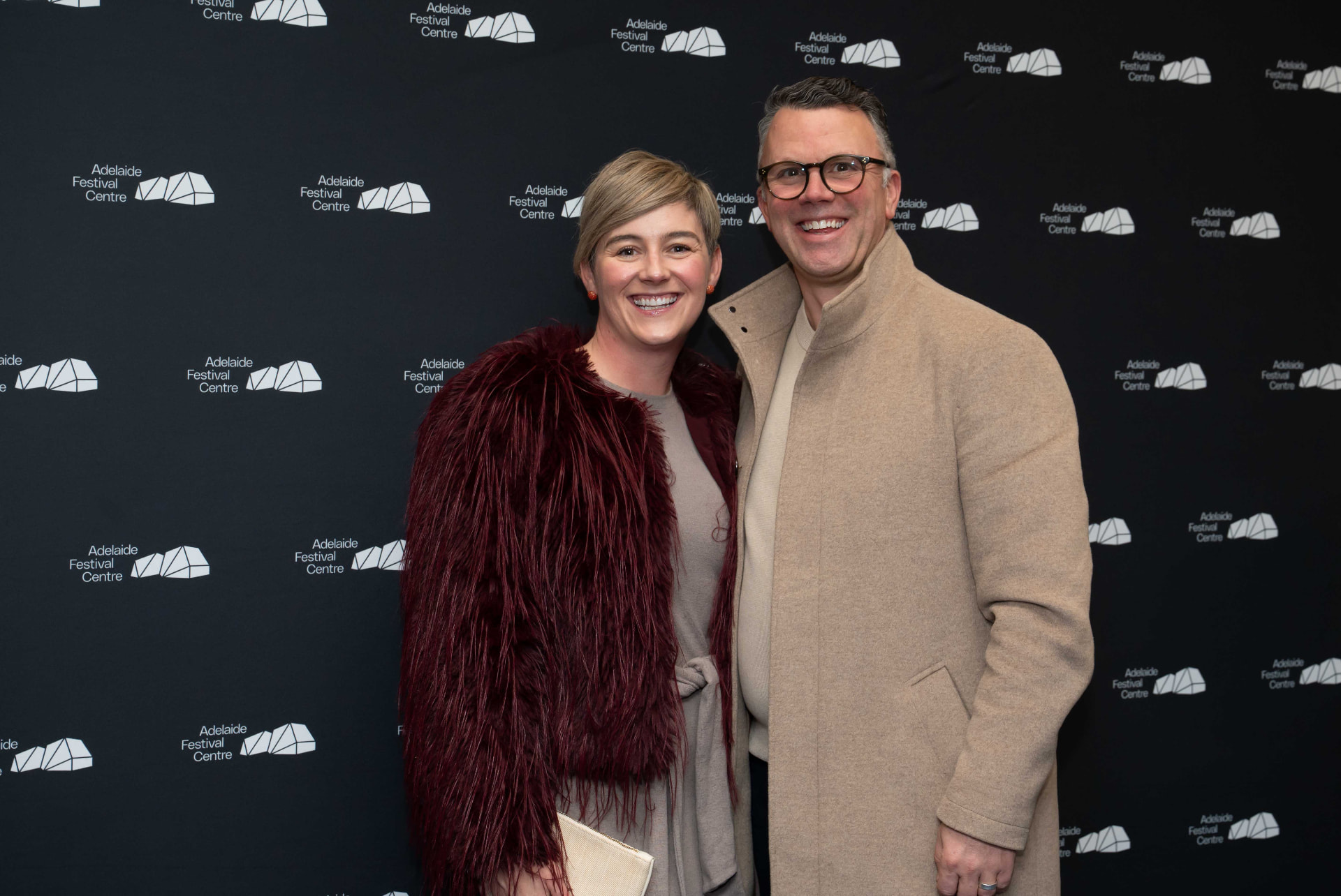 Dominie and her husband at the Adelaide Festival Centre